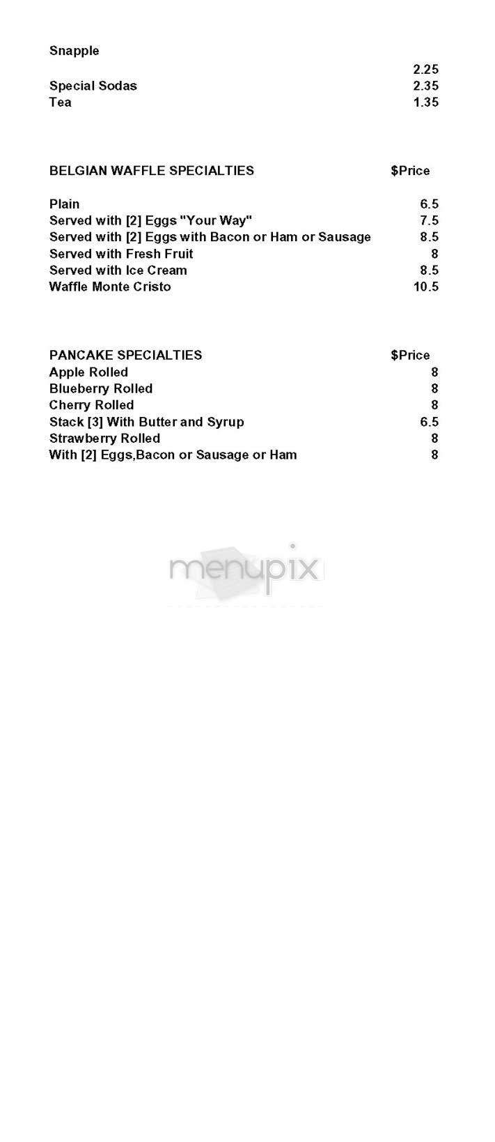 Celebrity Delicatessen - New York, NY menu_pic