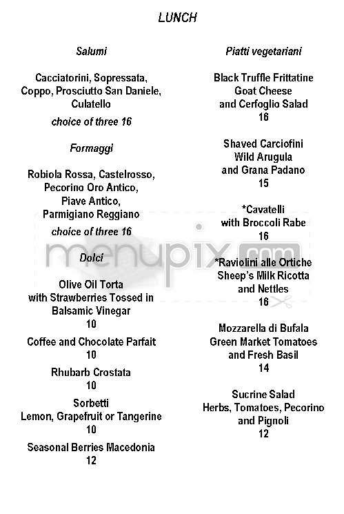 Cento Vini - New York, NY menu_pic