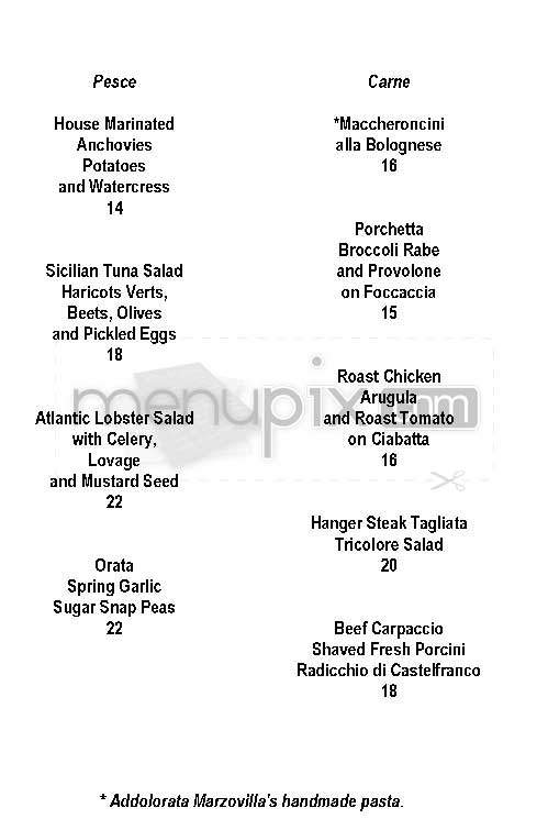 Cento Vini - New York, NY menu_pic