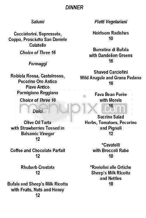 Cento Vini - New York, NY menu_pic