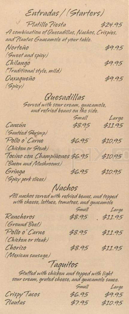 Charrito's Restaurant - Hoboken, NJ menu_pic