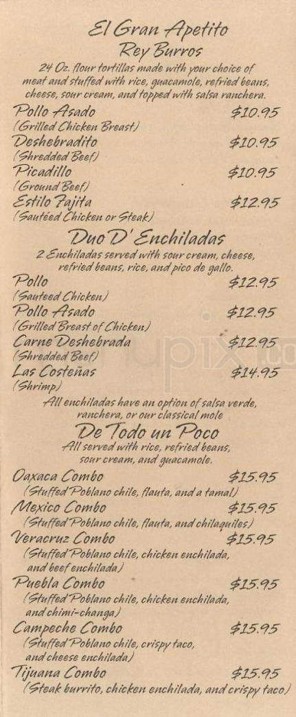 Charrito's Restaurant - Hoboken, NJ menu_pic