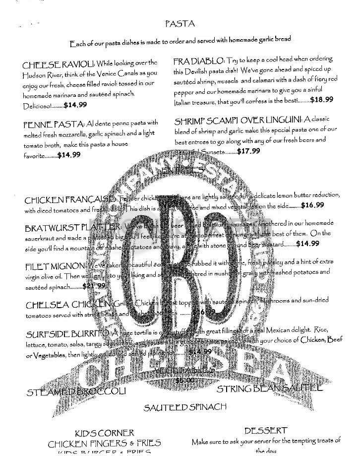 Chelsea Brewing - New York, NY menu_pic