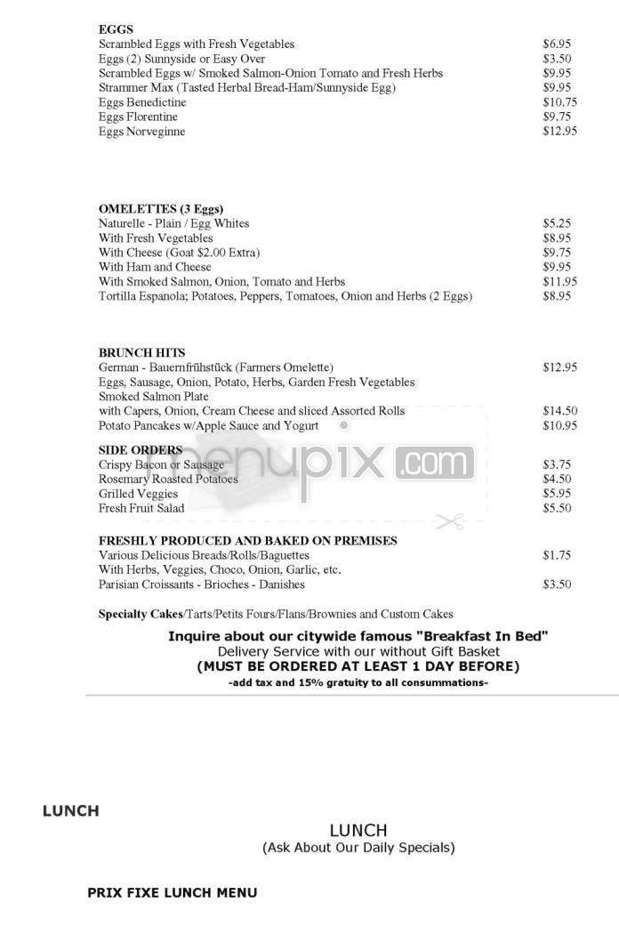 Chez Le Chef - New York, NY menu_pic