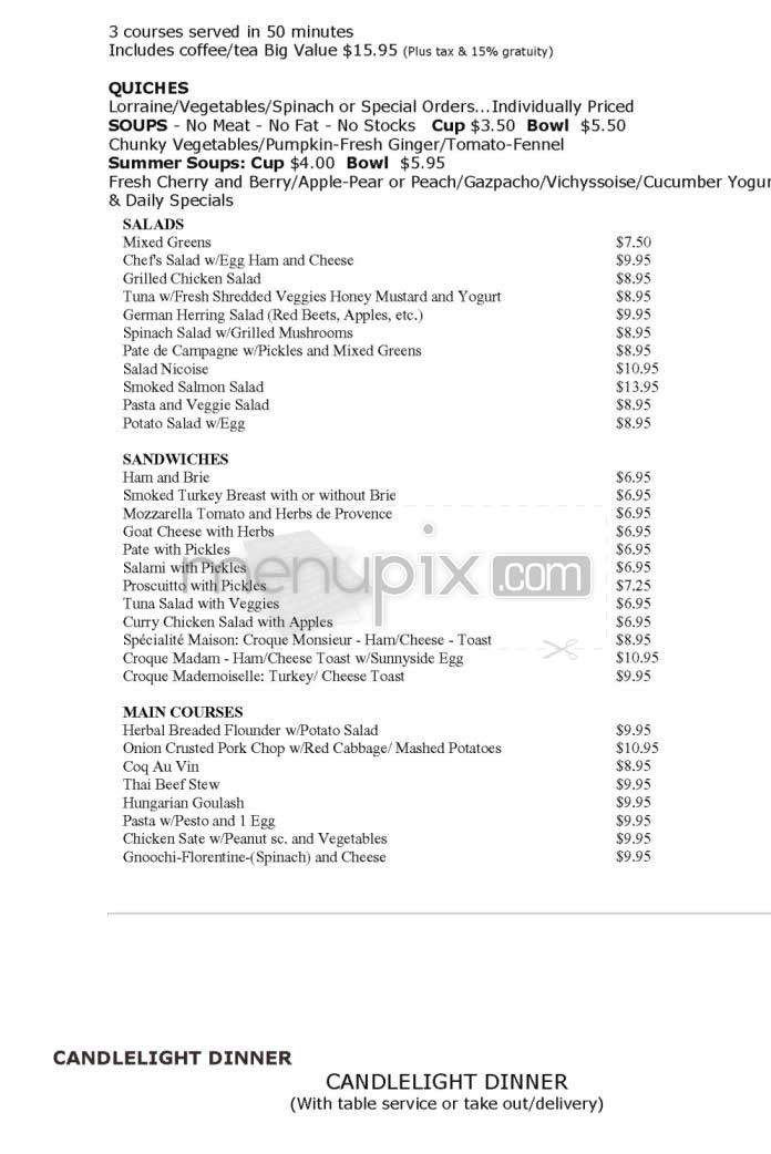 Chez Le Chef - New York, NY menu_pic