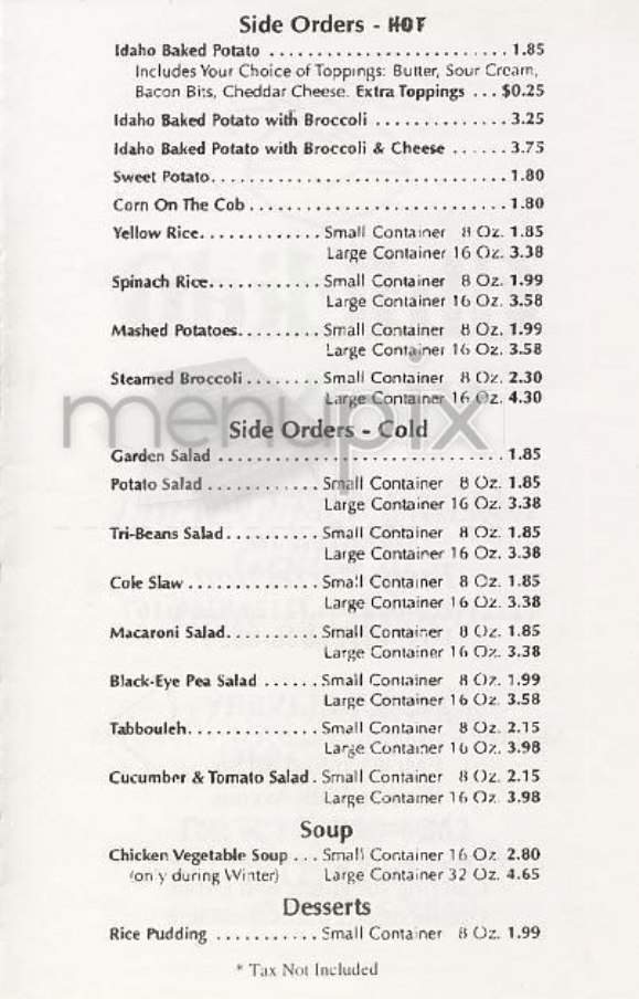 Chicken Kitchen On Second - New York, NY menu_pic
