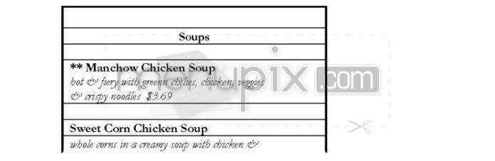 Chinese Mirch - New York, NY menu_pic