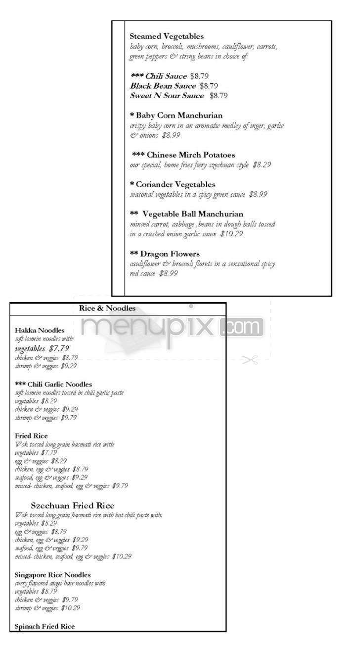 Chinese Mirch - New York, NY menu_pic