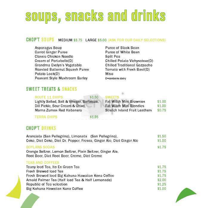 Chop't - New York, NY menu_pic