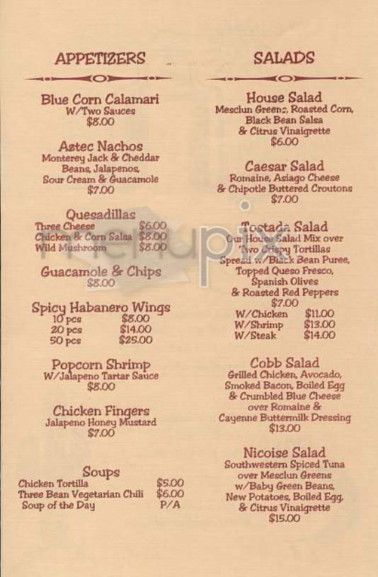 Cilantro - Dundee, MI menu_pic
