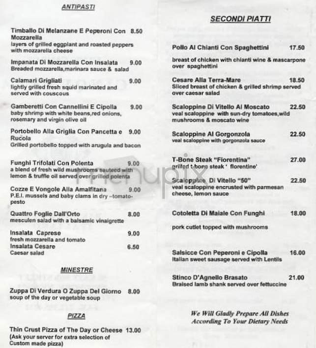 Silvio Gamba's Cinqvanta - New York, NY menu_pic