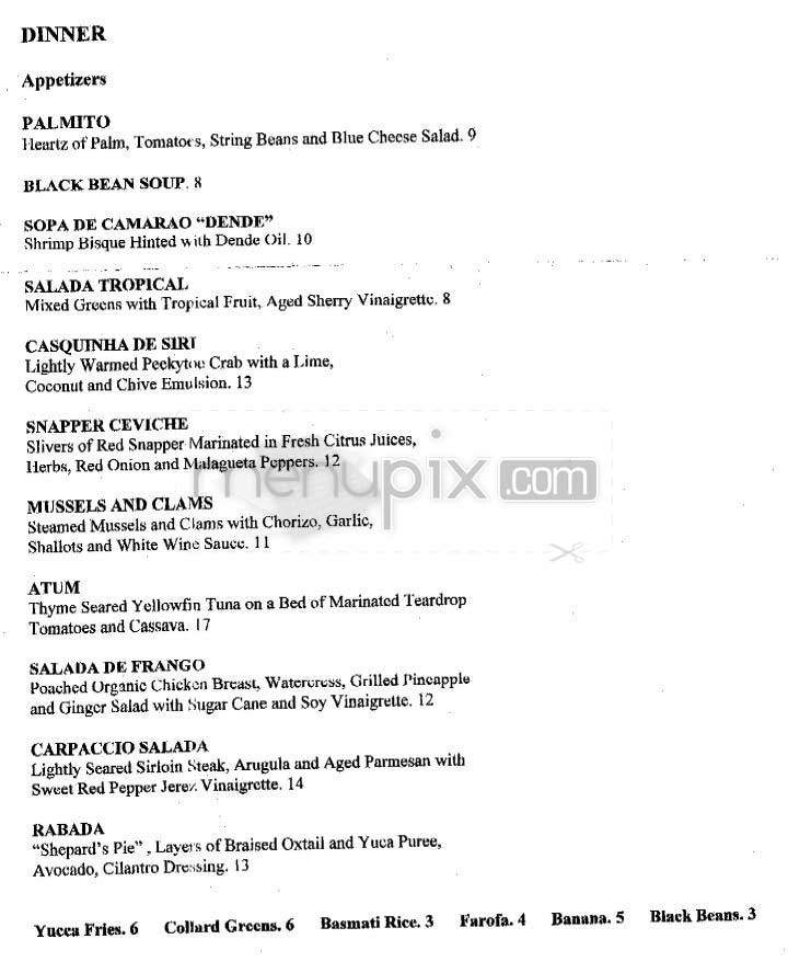 Circus - New York, NY menu_pic