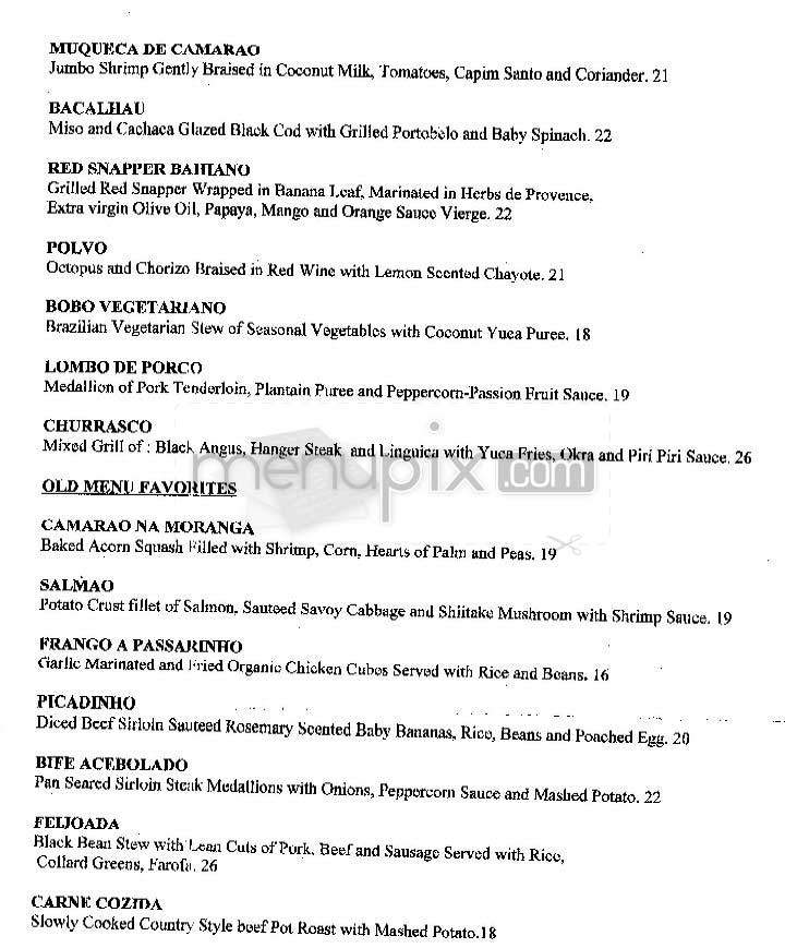 Circus - New York, NY menu_pic