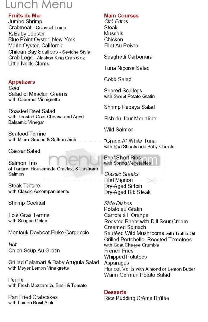 Cite - New York, NY menu_pic