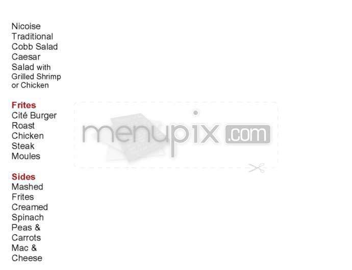 Cite - New York, NY menu_pic