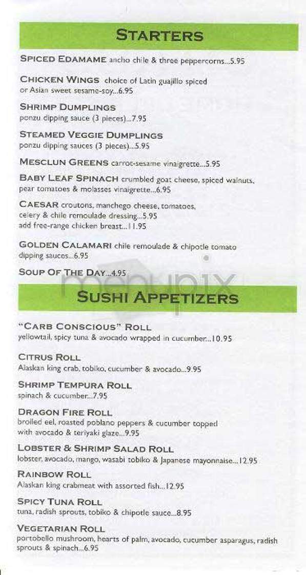 Citrus - New York, NY menu_pic