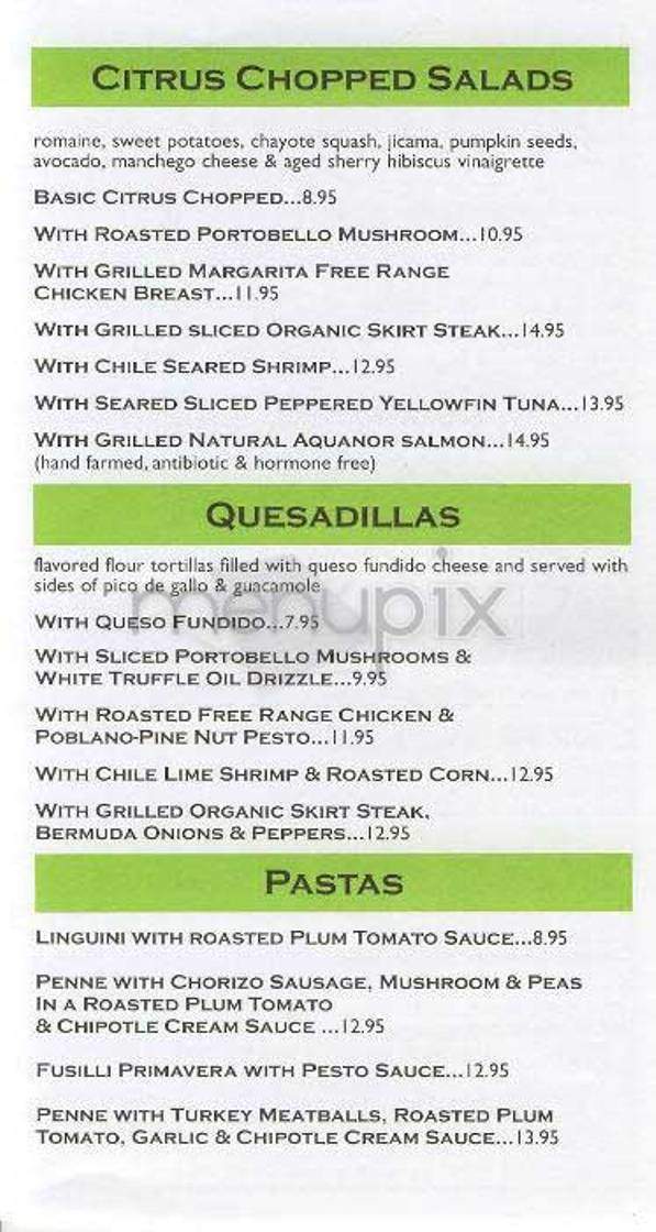 Citrus - New York, NY menu_pic
