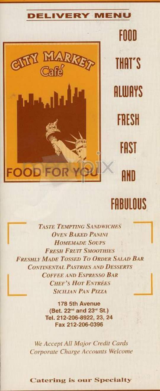 City Market Cafe - New York, NY menu_pic