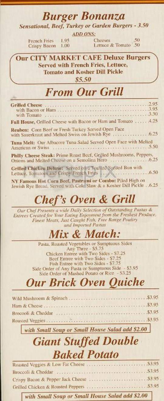 City Market Cafe - New York, NY menu_pic