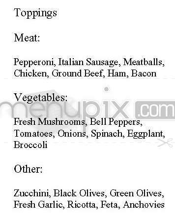 City Pie - New York, NY menu_pic