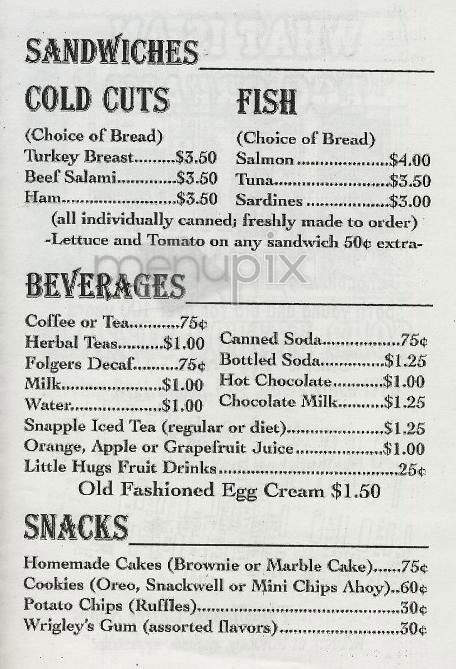 Classic Coffee Shop - New York, NY menu_pic