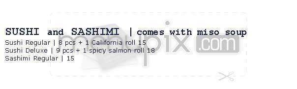 Co Co Sushi - New York, NY menu_pic