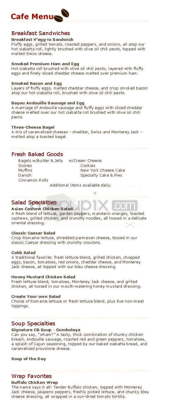 Coffee Beanery - Jersey City, NJ menu_pic