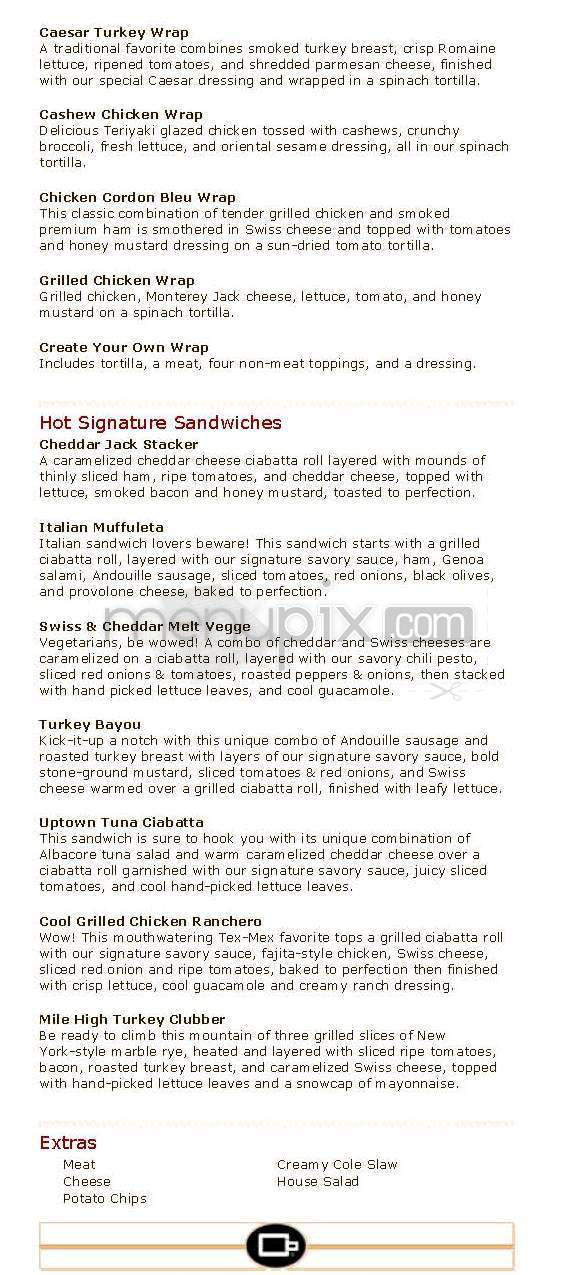 Coffee Beanery - Jersey City, NJ menu_pic