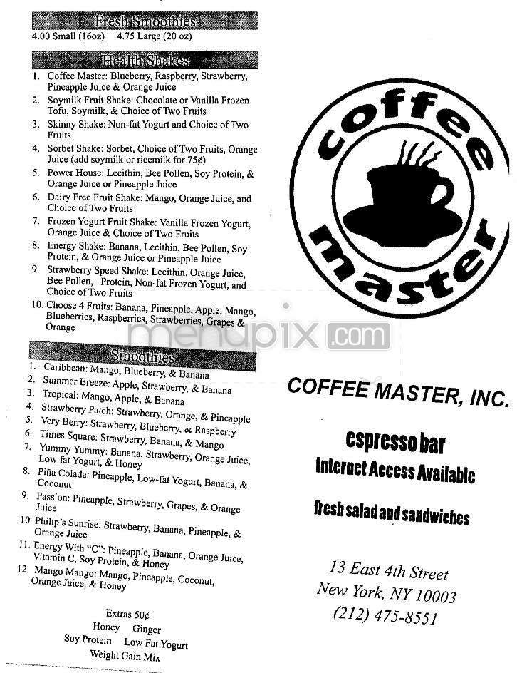 /303704/Coffee-Master-New-York-NY - New York, NY