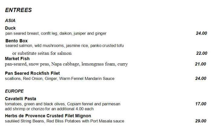 Colors - New York City, NY menu_pic