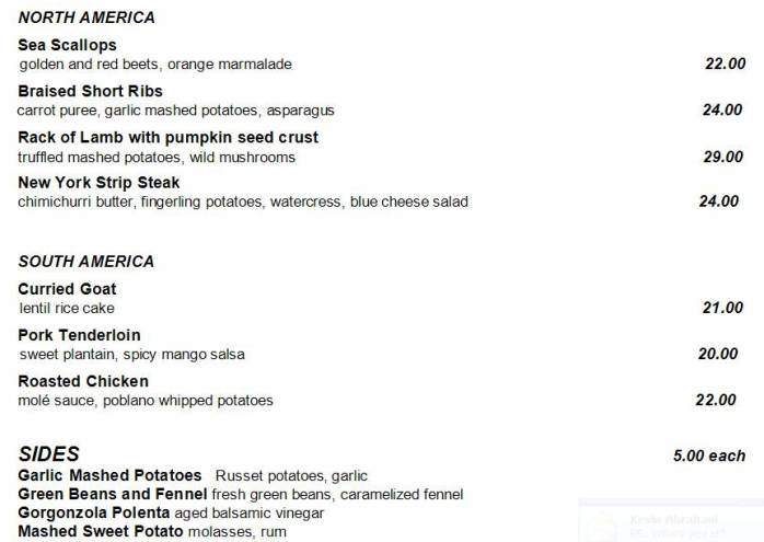 Colors - New York City, NY menu_pic