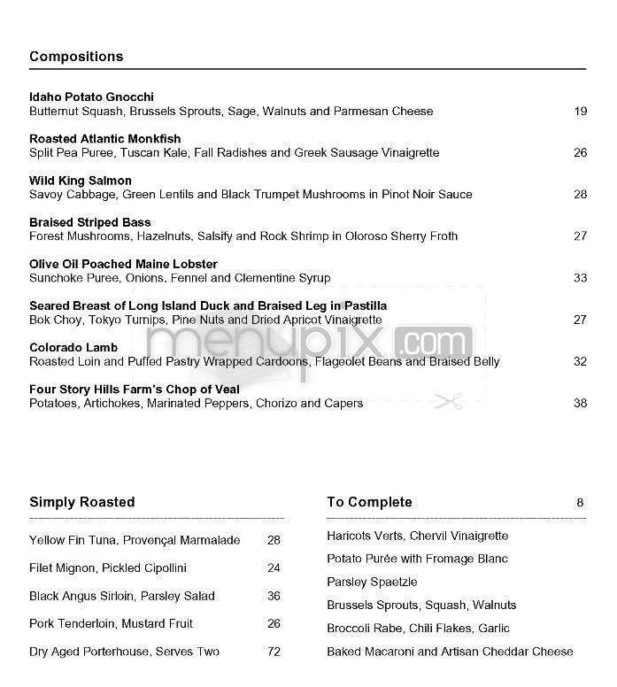 Compass - New York, NY menu_pic