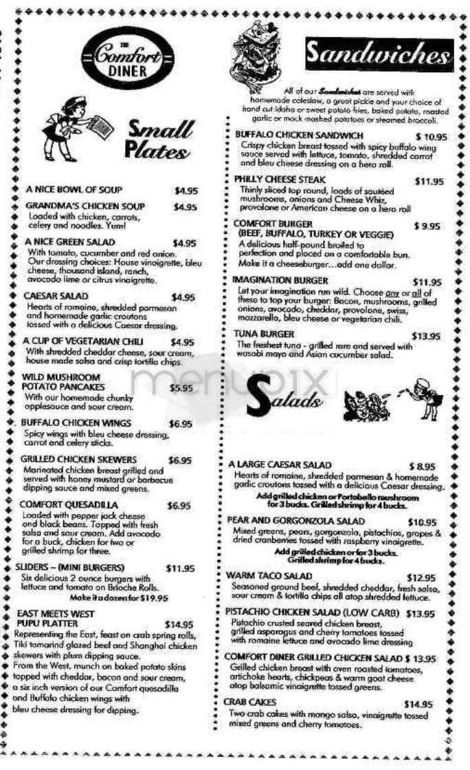 Comfort Diner - New York, NY menu_pic