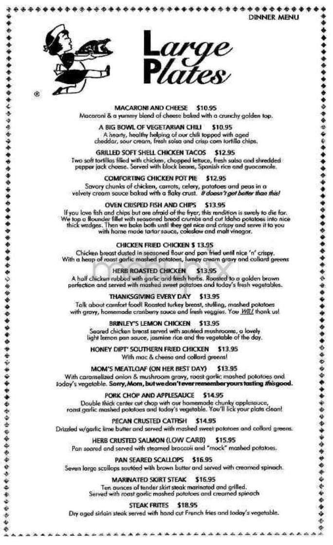 Comfort Diner - New York, NY menu_pic