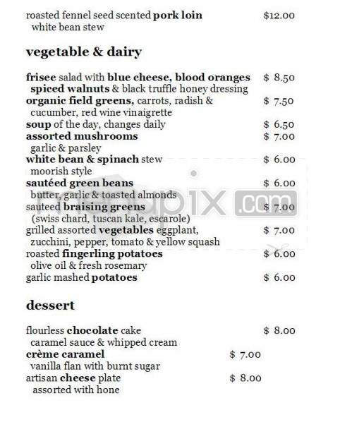 Corio Restaurant & Lounge - New York, NY menu_pic