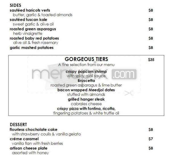 Corio Restaurant & Lounge - New York, NY menu_pic