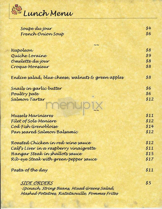 Cosette - New York, NY menu_pic