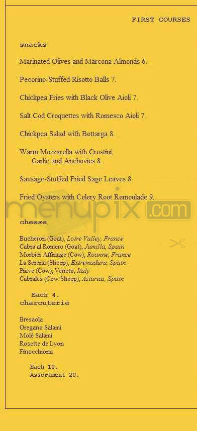 Craftbar - New York, NY menu_pic