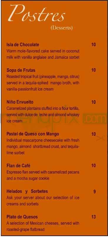 Crema - New York, NY menu_pic