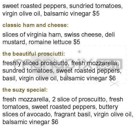 Crosby Connection - New York, NY menu_pic