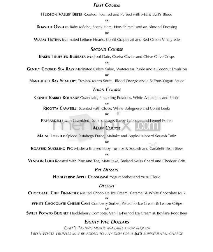 Cru - New York, NY menu_pic