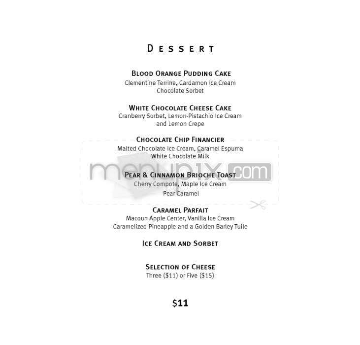 Cru - New York, NY menu_pic
