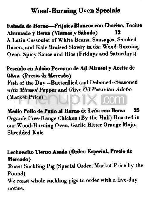 Cucharamama - Hoboken, NJ menu_pic