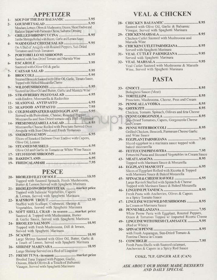 Cucina Stagionale - New York, NY menu_pic
