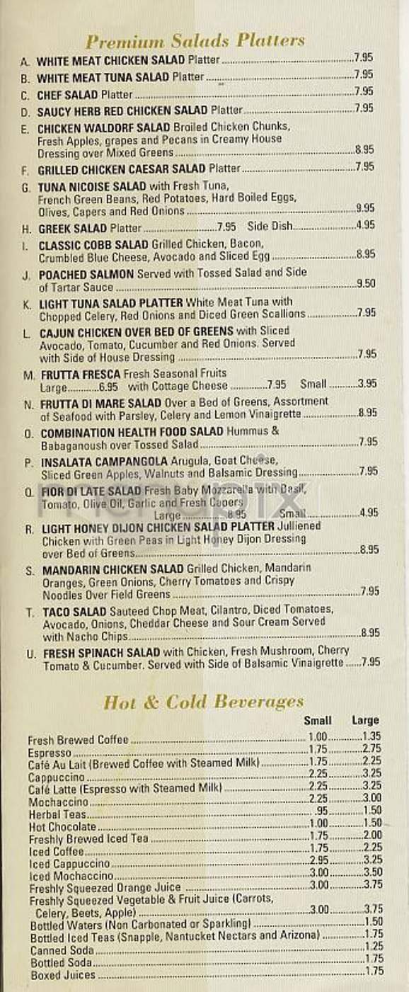 Cucina Gourmet - New York, NY menu_pic