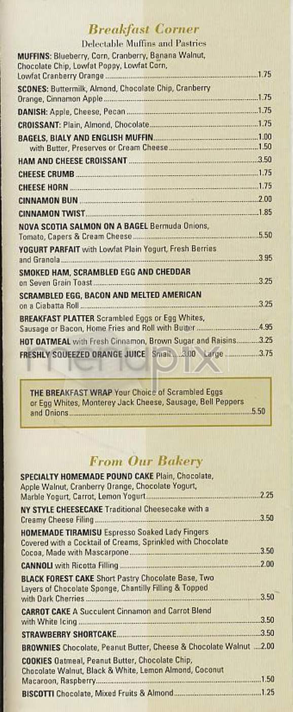 Cucina Gourmet - New York, NY menu_pic
