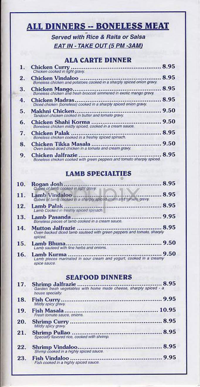 Curry Express - Hinesville, GA menu_pic