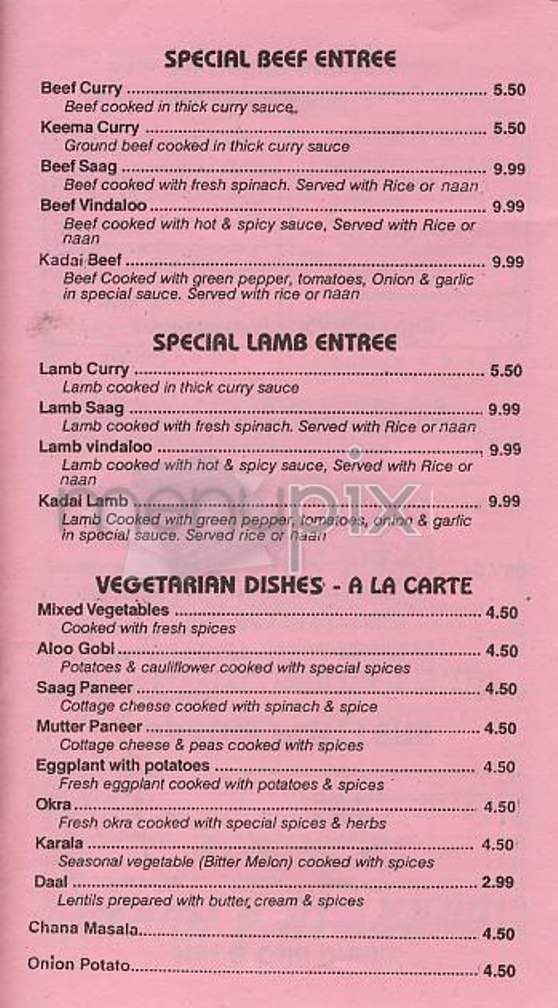 Curry In A Hurry - Kansas City, MO menu_pic