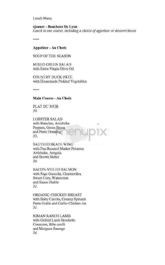 DB Bistro Moderne - New York, NY menu_pic