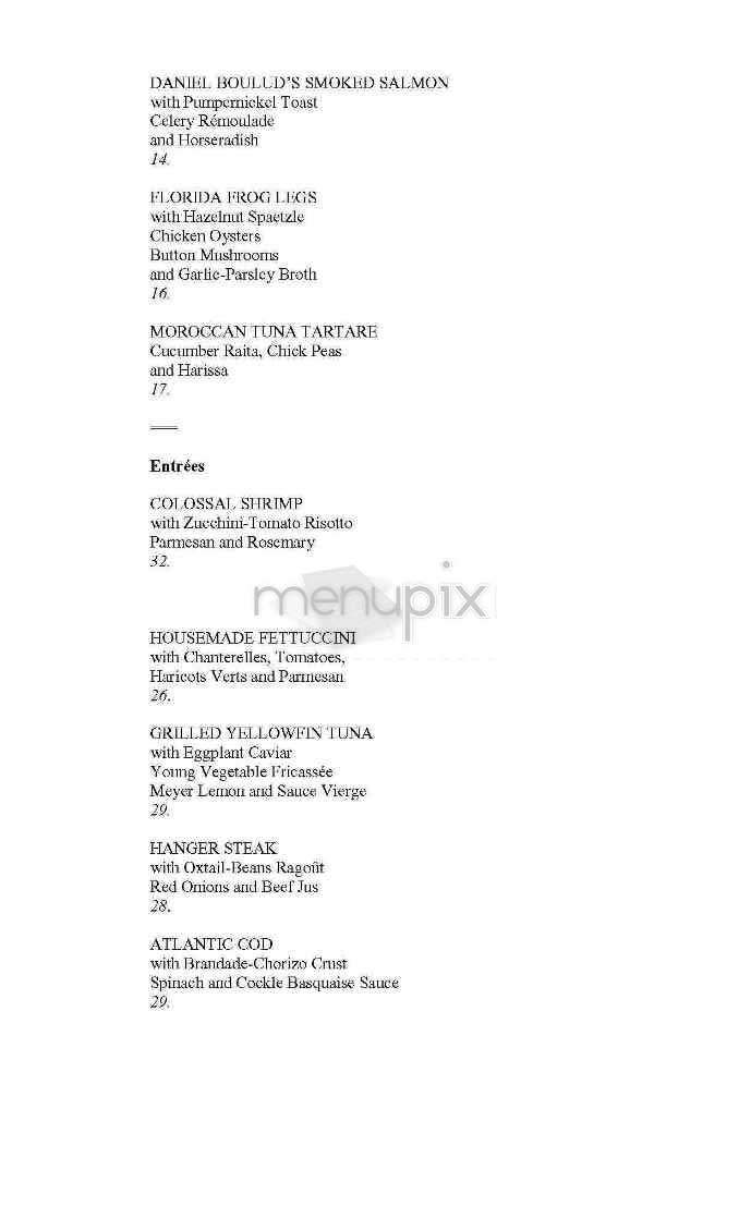 DB Bistro Moderne - New York, NY menu_pic
